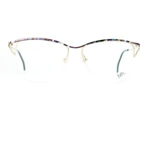 Tiny French Logo Paris Gold Wire Eyeglasses Frame France Vintage 1980s Deadstock